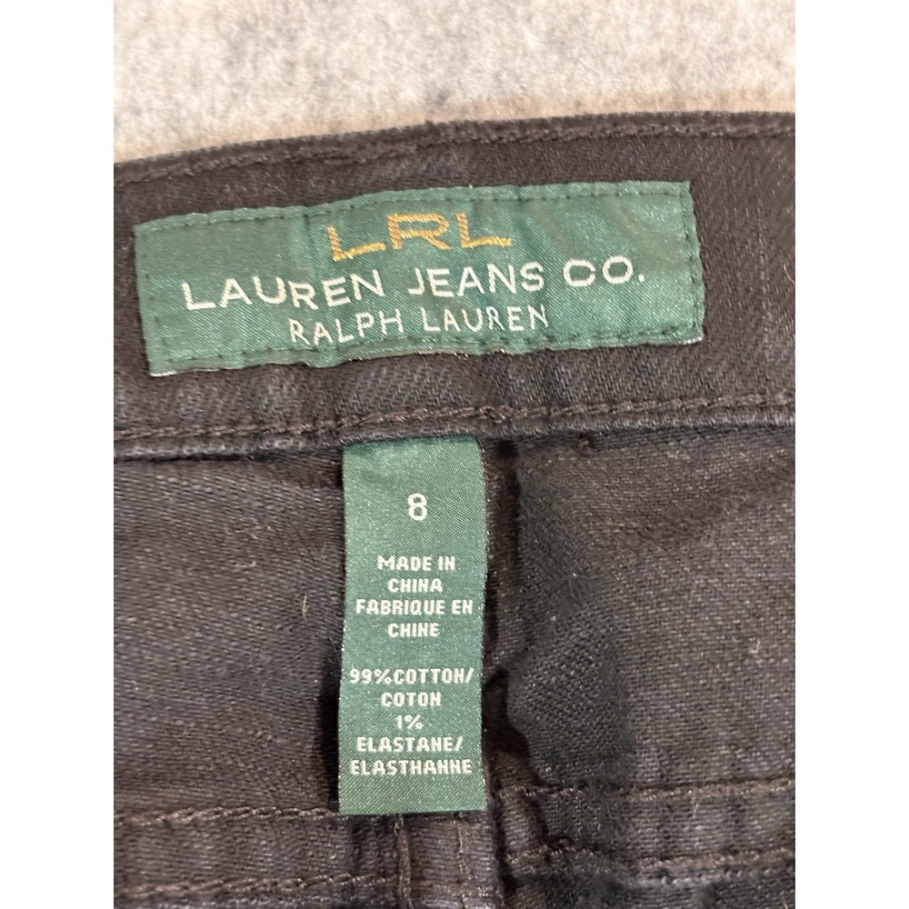 Lauren Jeans Co Ralph Lauren Womens Black Jeans Size 8 Straight Leg 31x30.5 - Picture 4 of 8